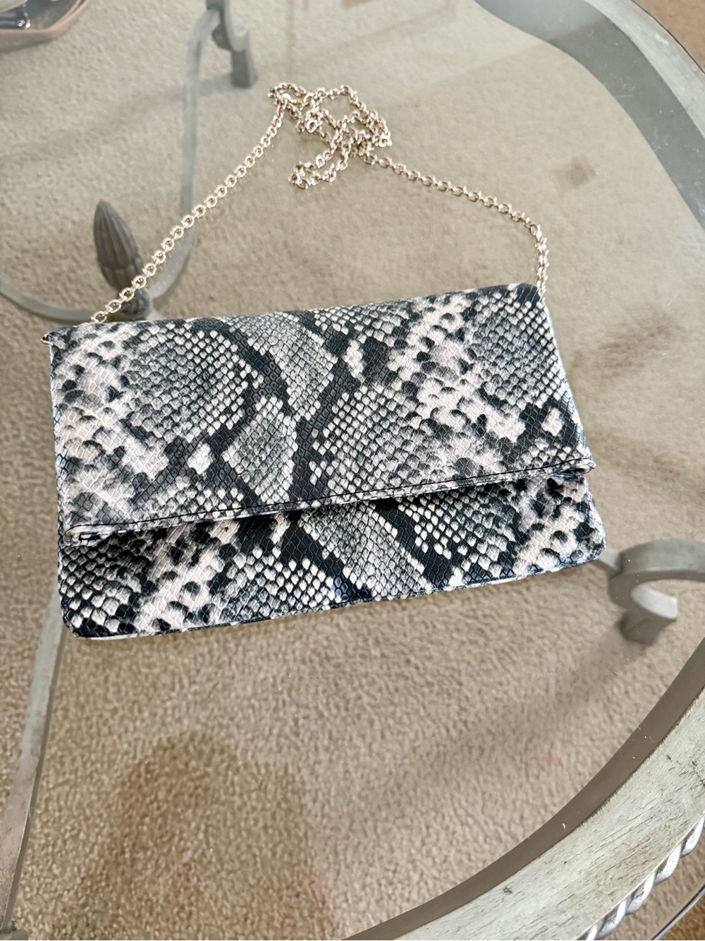 Multicolored Snakeskin Crossbody Bag